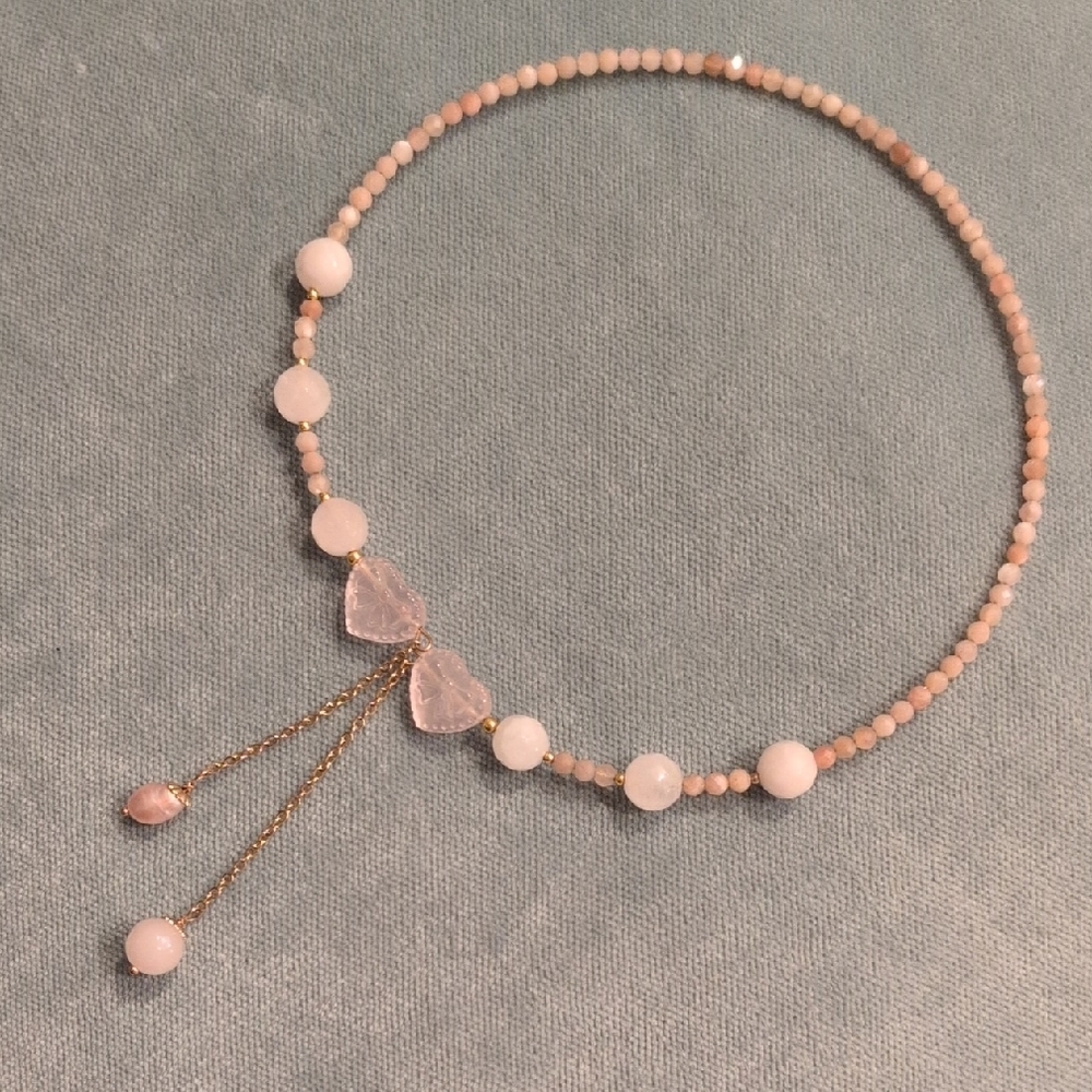 Rose Quartz Open Choker - Picture 3 of 8